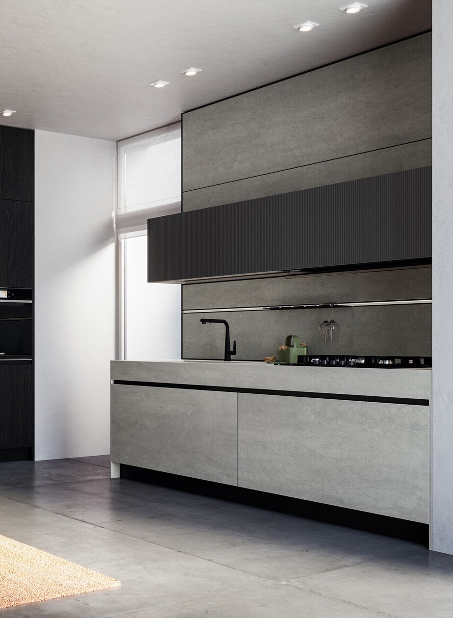 Kitchen with Laminam countertop