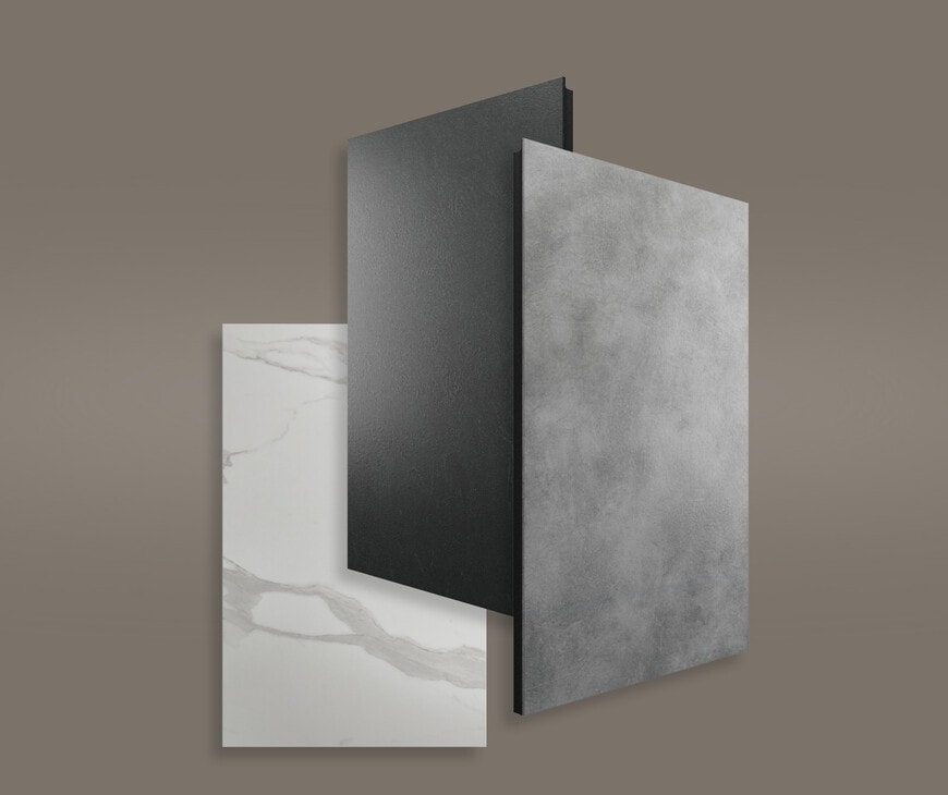 Stratified HPL kitchen cabinet door finish