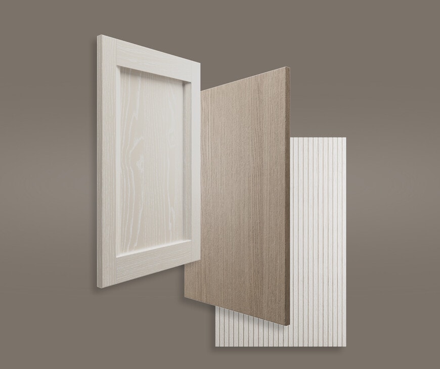 Wood kitchen cabinet door finish