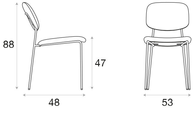Chair specifications diagram