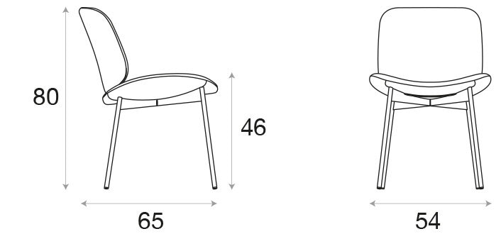 Chair specifications diagram
