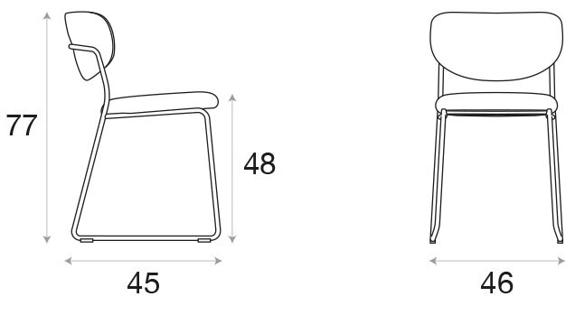 Chair specifications diagram