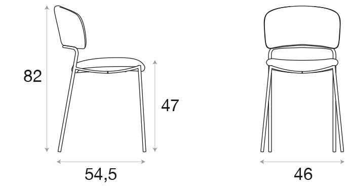 Chair specifications diagram