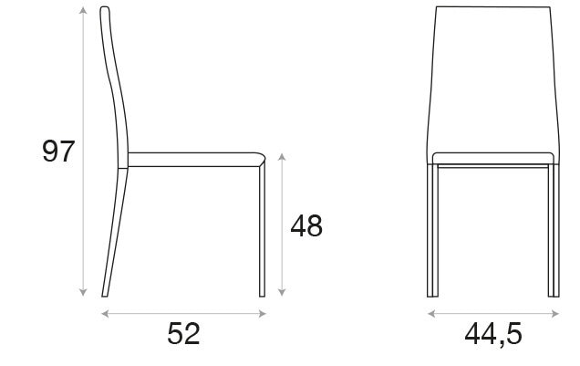 Chair specifications diagram