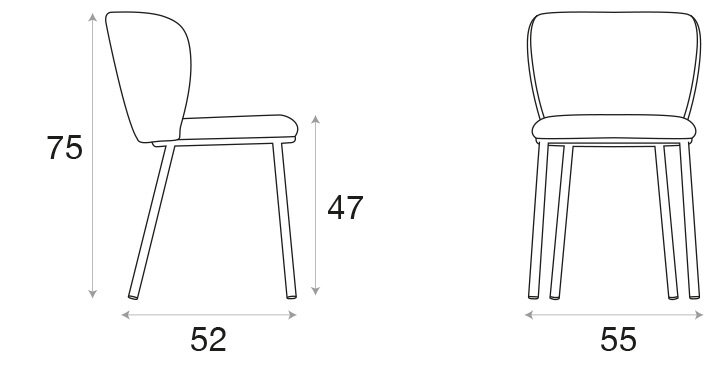 Chair specifications diagram