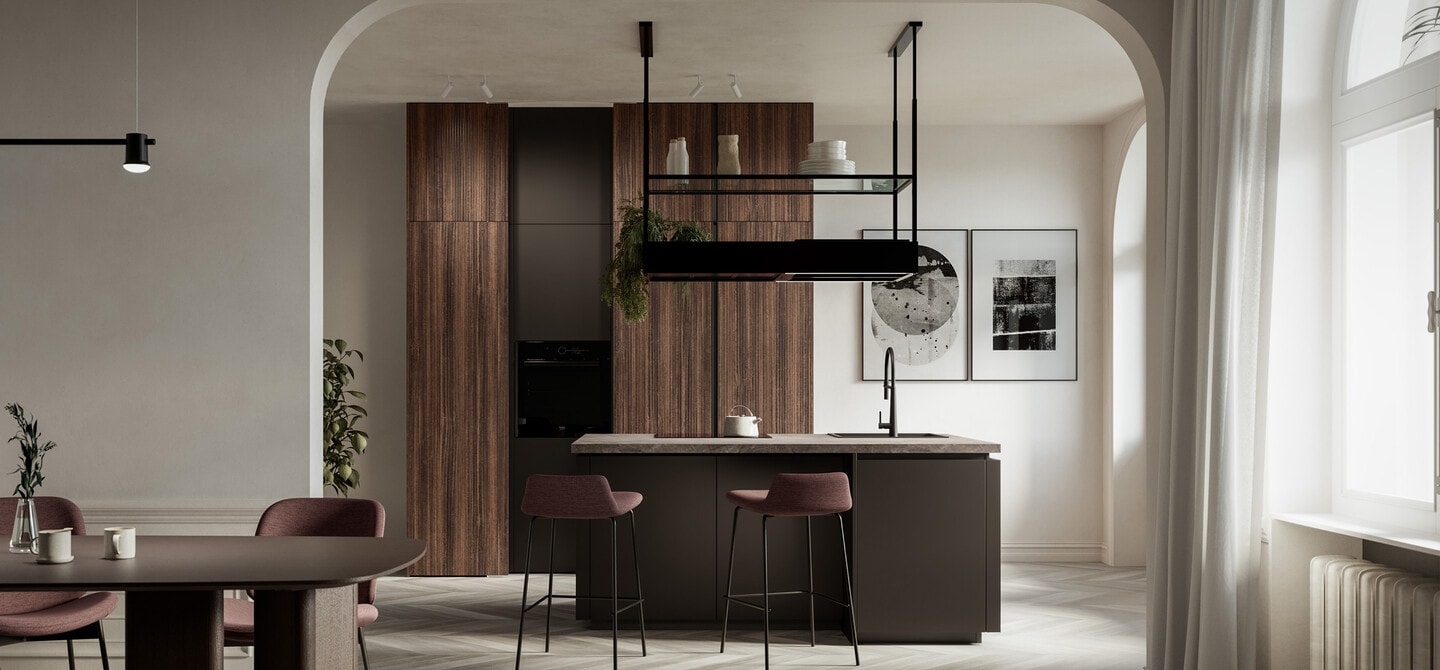 Cucina Kali modern open-plan kitchen and dining area