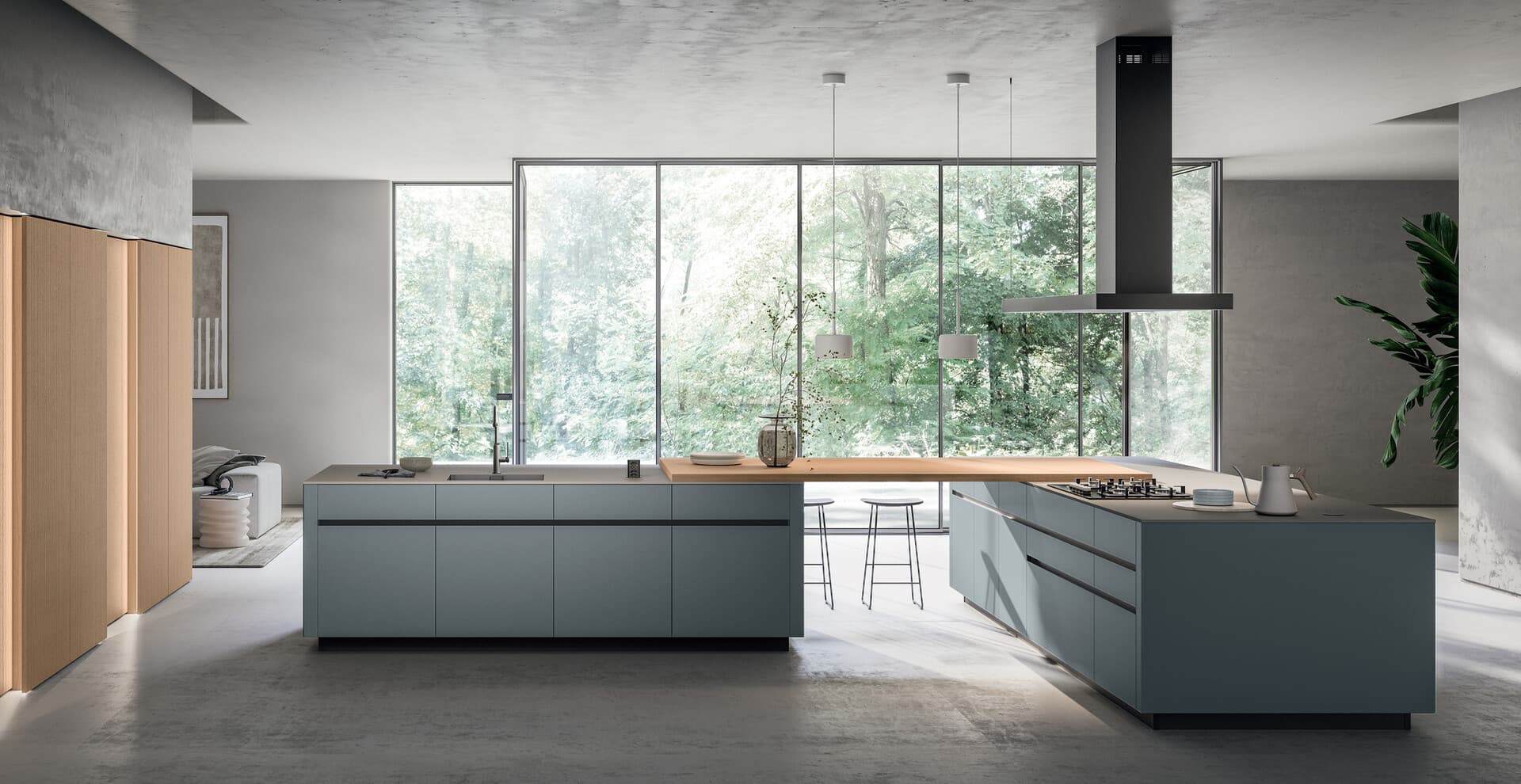 Glass design kitchen — view 2