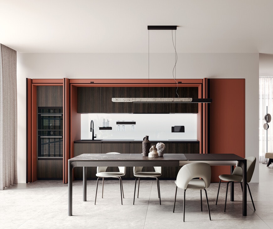 One-wall linear kitchen layout